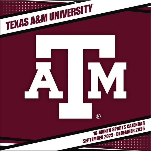 Texas A&M Aggies 12- x 12- 2026 Team Wall Calendar
