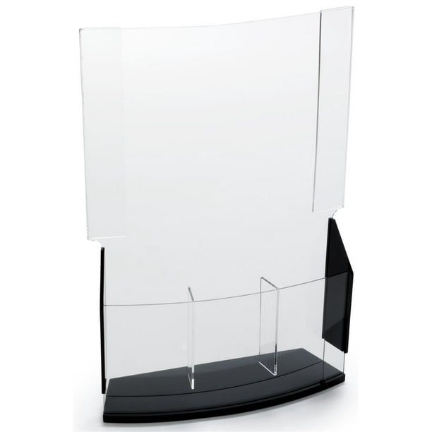 Acrylic Brochure Holder with Convex Sign Frame for 14x11 Graphics, 3