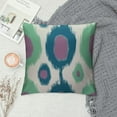 thumbnail image 2 of GOSMITH  Chinoiserie Pillow Covers  Bukhara Ikat Cushion Cover Peacock Green and Aqua Asian Pillow Case Eurosham Accent Toss Pillowcase Rustic Decor for Sofa Living Room Bedroom, 2 of 5