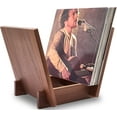 thumbnail image 1 of Support pour Disques en Bois Massif - Support de Disques Vinyles en Bois Sapele en Forme de V, Présentoir d'Albums pour Exposition et Rangement, Idéal pour Ranger la Collection de LP de Qualité Supérieure, 1 of 9