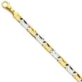 thumbnail image 4 of 14k Yellow and White Gold Two-tone 10.2mm Polished Fancy Link Bracelet Length 8.5 Inch, 4 of 5