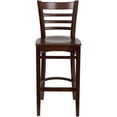 thumbnail image 6 of Flash Furniture 2 Pack HERCULES Series Ladder Back Mahogany Wood Restaurant Barstool, 6 of 7