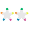 thumbnail image 2 of Chisel Tip Highlighters Set, Star Shaped Fluorescent Pens for Note Taking, Document Highlighting for office And Office, Colorful Markers, Smooth Writing, Highlighter * 2 Pcs, 2 of 5