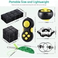 thumbnail image 2 of 8 Pieces Fidget Toy Set Include 12 Side Fidget Toy Cube, Six Roller Chain, Flippy Chain, Cam Fidget Controller Pad, Fidget Green Bean and Infinity Cube for Anxiety Stress Relief ADHD ADD OCD Autism, 2 of 7