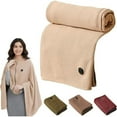 thumbnail image 2 of Pklyzj Portable Heated Shawl, Soft Zipper Heated Shawl Wraps for Women Cordless, Washable USB Electric Heated Throw Blanket for Home Car Travel Camping Office Use 59*28in, 2 of 6