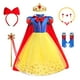 thumbnail image 5 of Vestido de Blancanieves para niña con chal largo Vestido con tutú para niña Vestido con flores color bronce, 5 of 6