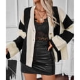 thumbnail image 4 of Turilly Women's Winter Loose Contrast Color Knitted Sweaters Long Sleeve Cardigan Top Sweater, 4 of 6
