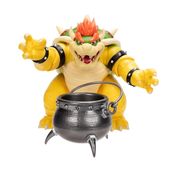 The Super Mario Galaxy Movie - 6 inch Action Figure Series – Bowser Figure with Cauldron Accessory