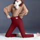 thumbnail image 5 of Leggings de lana de cordero gruesa para mujer, pantalones largos con estampado pequeño y forro polar añadido, pantalones de poliéster para mujer, 5 of 9
