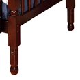 thumbnail image 2 of Benzara BM207974 Traditional Bunk Bed with Attached Ladder & Turned Legs, Dark Brown, 2 of 5
