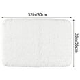 thumbnail image 6 of Unique Bargains Non-Slip Thick Microfiber Soft Plush Bathroom Mat Quick Dry Bath Rug White 20"x32", 6 of 6