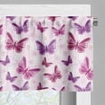 thumbnail image 5 of Ambesonne Purple Valance & Curtain, Romantic Butterflies, 55"x24", Maroon Purple Pale Pink, 5 of 6