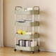 thumbnail image 4 of Carrito de almacenamiento con ruedas de 4 niveles y reposabrazos | Organizador de plástico para cocina y baño | Carrito multiusos móvil para sala, dormitorio y oficina, 4 of 6
