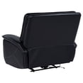 thumbnail image 5 of Hewitt Leather Upholstered Dual Power Recliner Chair Black, 5 of 10