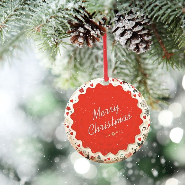 Xihbxyly Delicado Colgante de Árbol de Navidad, Diseño de Arte En Hierro, Decoración Navideña, Adorno Navideño Creativo, Material de Hierro Seguro, 8 Cm de Diámetro