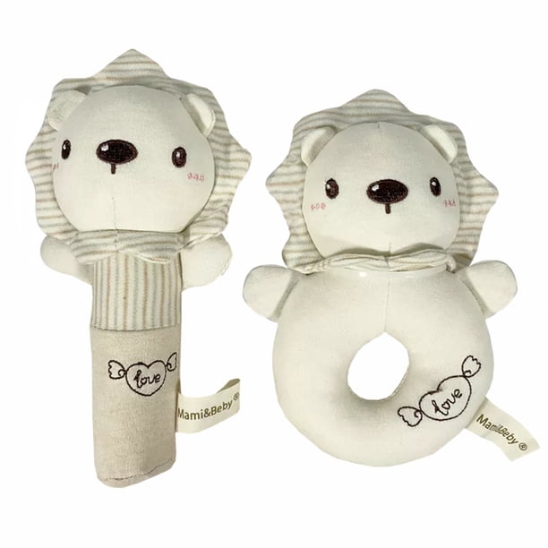 Set De 2 Sonajas Para Bebe Juguete Peluche Felpa Extra Suave DARA BABY Jug0039