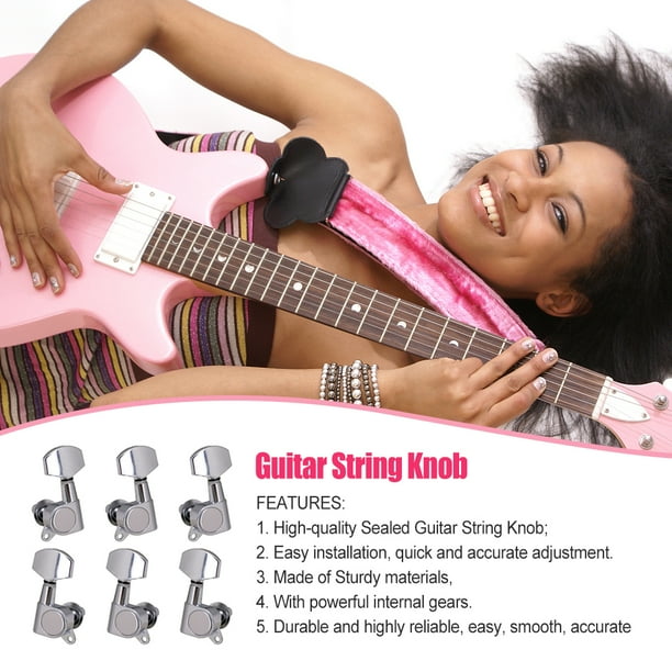 6 Pieces Guitars Tuning Pegs Professional Tuner Knob Adjusting Button