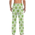 thumbnail image 2 of Top-kevin Cute Frog Red Heart Pajama Pants Men's Lounge Pants Straight-Fit Men Pajama Bottoms, 2 of 7