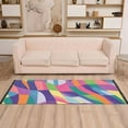 thumbnail image 2 of Yayeee Runner Rug for Bedroom 2'x6' Machine Washable Hallway Non Slip Mat, Colorful Wavy Pattern, 2 of 8