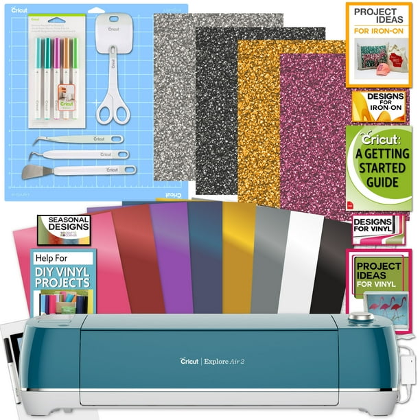 Cricut Explore Air 2 Machine Bundle with Iron On, Vinyl, Tool Kit, Pens