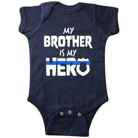 

Inktastic My Brother is my Hero Police Officer Family Gift Baby Boy or Baby Girl Bodysuit