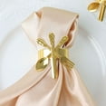 thumbnail image 5 of BalsaCircle 4 Gold Round Metallic Dinner Napkin Rings Fork Knife Spoon Design Party Events Decorations Supplies, 5 of 8