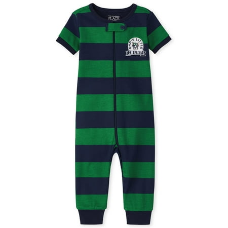 

The Children s Place baby boys The Children s Place Snug Fit 100% Cotton Zip-front One Piece Footed Pajama and Toddler Sleepers Dads Little Champ 18-24 Months US