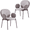Grey, variant on LeisureMod Celestial Mid-Century Modern Boucle Dining Chair Upholstered Seat and Back with Black Powder-Coated Iron Frame Side Chair with Arms for Kitchen and Dining Room Set of 2, Grey