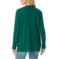 thumbnail image 5 of JWD Women's Cardigan Woolen Sweater Soft Comfortable Casual Lightweight With Pockets Dark Green 2XL, 5 of 7