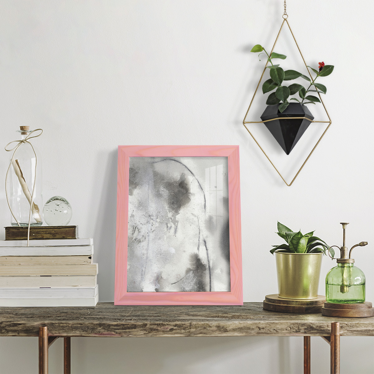 Mystical Objects IV - Framed Print w/glass - Sunset Pink