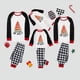 thumbnail image 1 of Pijamas familiares navideños a juego, conjuntos de pijamas a cuadros blancos y negros, árbol de Julio, navidad, 1 of 4