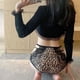 thumbnail image 3 of Bragas de realce de cadera sexys para mujer, ropa interior cómoda, de secado rápido, transpirable, con estampado de leopardo, de cintura alta y con cinturón fino que contrae el vientre para chica, 3 of 6