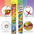 thumbnail image 3 of Welcome Love is Love Rainbow Porch Banner Sign, LGBTQ Heart Pride Month Front Door Decorative Hanging Banner Flag, LGBT Gay Lesbian Bisexual Pansexual Decoration Home Outdoor Decor, 3 of 6