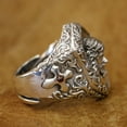 thumbnail image 5 of 925 Sterling Silver Suffering Jesus Christ Punk Ring TA459 US Size 11.5, 5 of 16