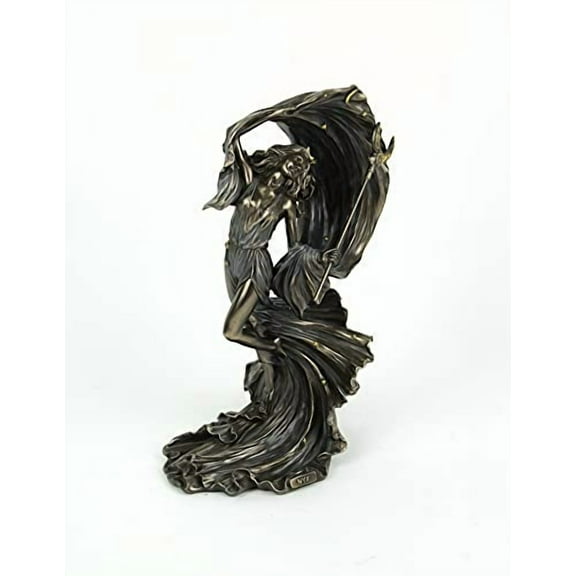 Veronese Design 10 7/8" Tall Nyx Greek Primordial Goddess of The Night Cold Cast Bronzed Resin Sculpture Wiccan Figurine