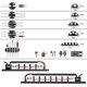 thumbnail image 4 of CxN NOROCME - Kit de gestión de cables (192 piezas), 4 fundas organizadoras de cables, 11 soportes para cables, 35 clips para cables, 10 + 2 correas organizadoras de cables en rollo y 100 bridas de, 4 of 8