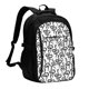 thumbnail image 1 of Balery Hand Drawn Snake Mochila con carga USB para hombre y mujer - Mochila impermeable y antirrobo para laptop con puerto USB para viajes, trabajo, 1 of 7