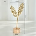 thumbnail image 3 of Sinkoo 6Pcs Metal Leaf Ironwork Ornament Creative Modern Desktop Decor for Living Room, Hotel, Office, Bedroom, Bookshelf, Unique Household Iron Craft Eye-catching Design (Ginkgo), 3 of 7