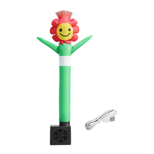 Mini marioneta inflable de PVC para escritorio, divertida muñeca bailarina para oficina y hogar. Flor