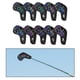 thumbnail image 4 of 10 piezas de palo de golf putter cubierta de la cabeza de hierro protector de la cubierta de la cabeza 4 5 6 7 8 9 PASX, resistente al agua y al polvo Negro Baoblaze Cubierta de cabeza de hierro de golf, 4 of 8