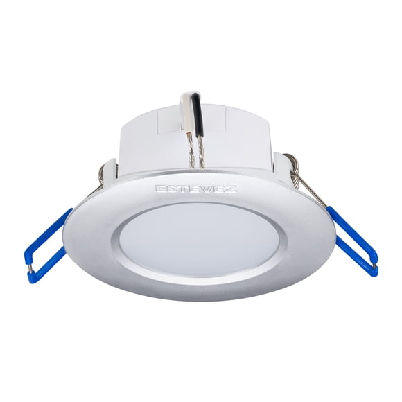 Estevez luminario LED empotrable ECO LED CCT, 5 Watts, 3 temperaturas, plata