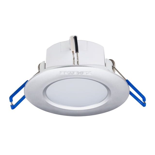 Estevez luminario LED empotrable ECO LED CCT, 5 Watts, 3 temperaturas, plata