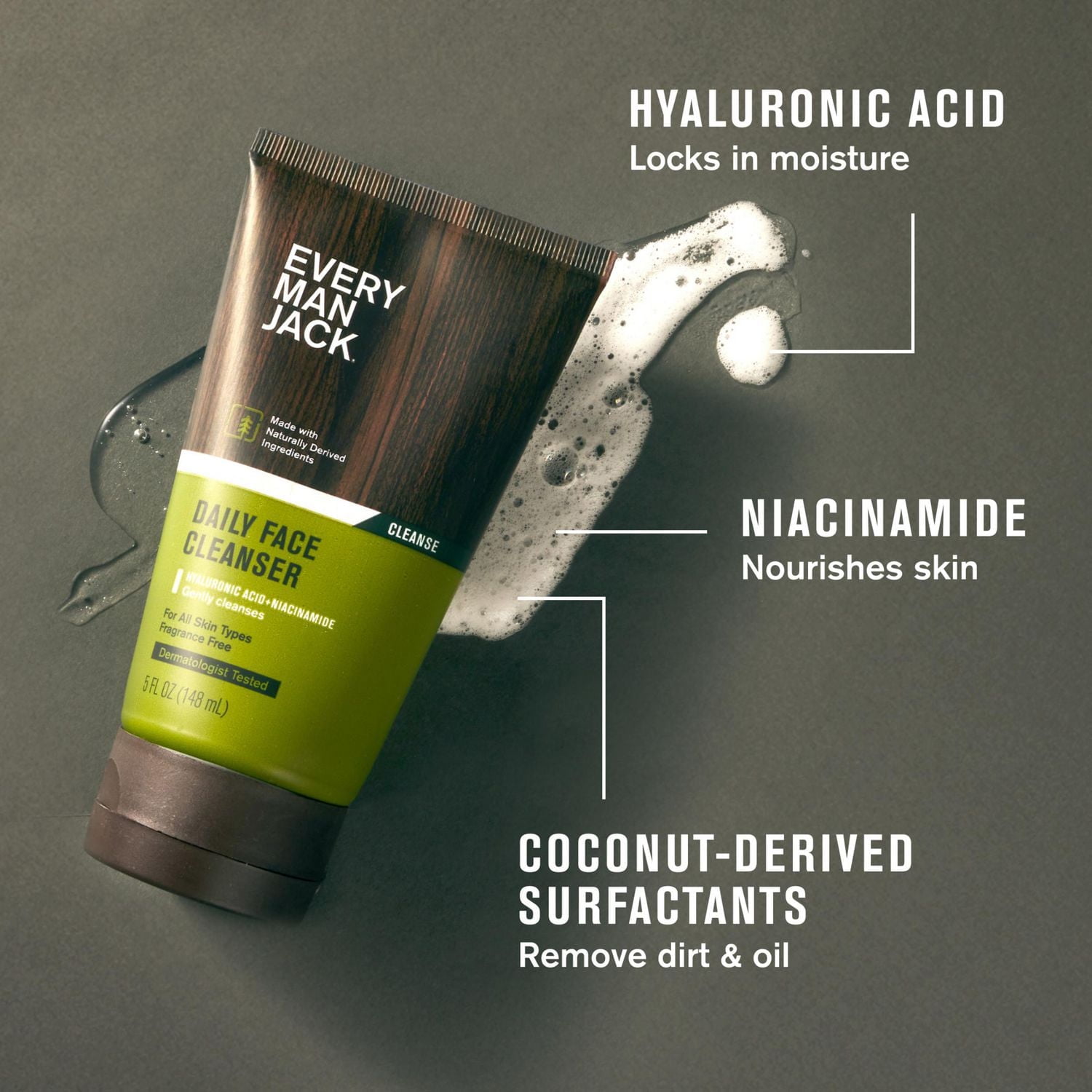 Every Man Jack Nettoyant Visage Peau Revitalisee | 5Fl Oz | Nettoyant Visage Revive