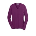 thumbnail image 5 of Port Authority Ladies V Neck Sweater-S (Deep Berry), 5 of 6