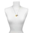thumbnail image 3 of Delight Jewelry Fimo Clay Sunflower with Ladybug Silvertone Script Initial Disc - Z - Charm Necklace, 20"+3", 3 of 4