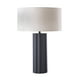 TOV Furniture Latur Grey and White Iron Table Lamp With Linen Shade