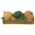 thumbnail image 4 of Northlight Faux Rattan Basket with Pumpkins Thanksgiving Decoration - 15", 4 of 5