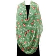 thumbnail image 4 of Wrapables Lightweight Winter Holiday Infinity Scarf, Santa & Snowman, 4 of 6
