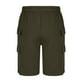 thumbnail image 5 of pstuiky Pantalones cortos para hombre, Pantalones cortos casuales de color sólido con cintura elástica y cordón transpirable para hombre Pantalones cortos de golf, 5 of 6