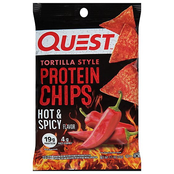 Quest Tortilla Style Hot & Spicy Protein Chips - 1.1 Oz